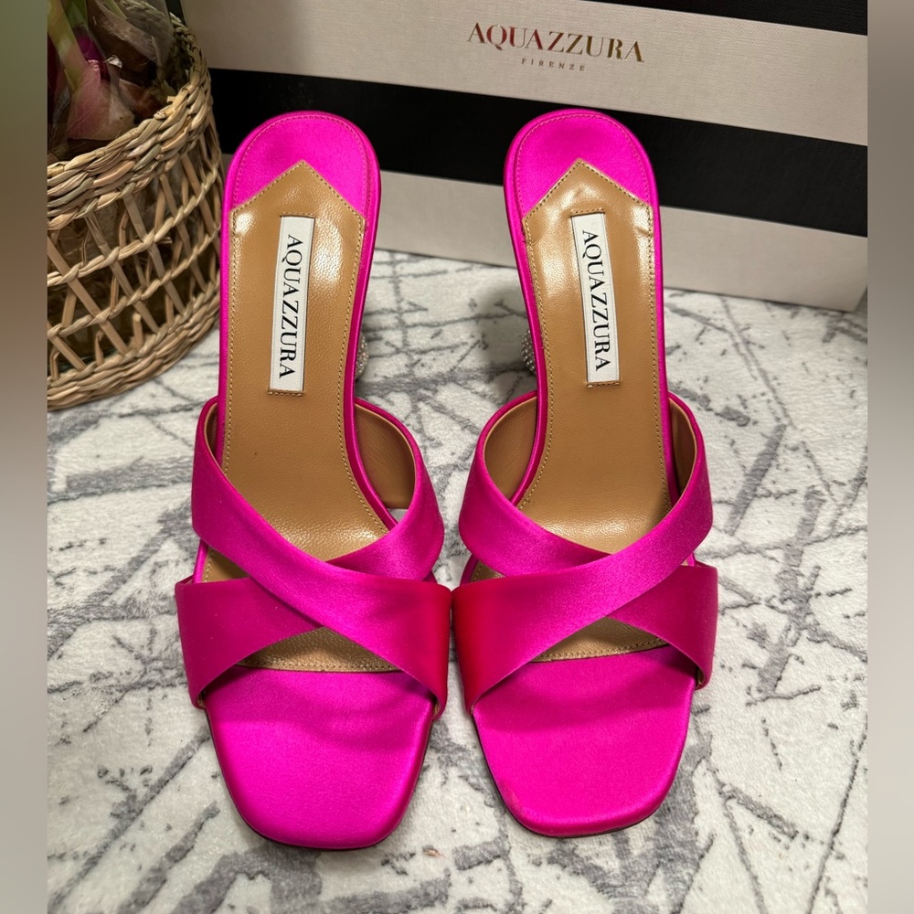 Aquazzura
Yes Darling Satin Mules size 39.